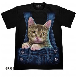 T-Shirt GR598 Rockchang - Katze im Hosentasche