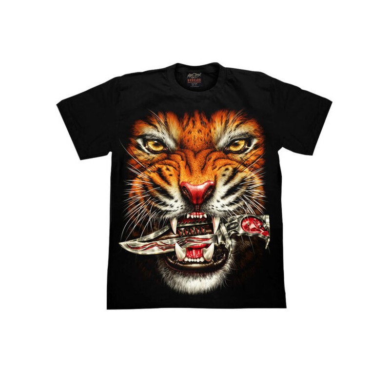 T-Shirt HD31 – Rock Chang Original – Tiger mit Messer