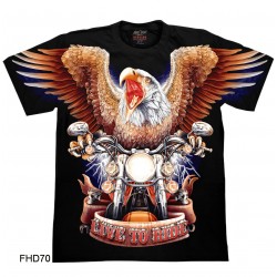 T-Shirt FHD70 – Rock Chang Original – „LIVE TO RIDE“