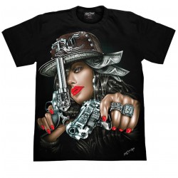 T-Shirt 3D140 –Rock Chang Original – Mädchen mit Waffen