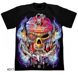 T-Shirt 4D17 – Rock Chang Original – Totenkopf – Pirat